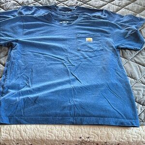 2 Carhartt Men's Blue Short Sleeve Tee